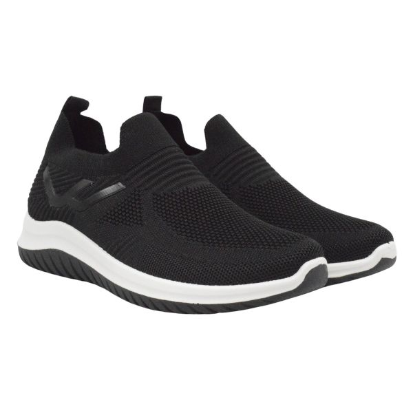 Zapatillas Deportivas de tela elastisada para mujer wake negro