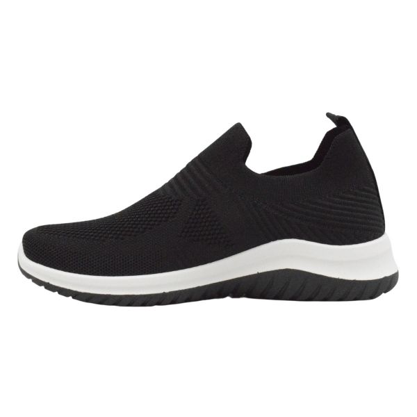 Zapatillas Deportivas de tela elastisada para mujer wake negro