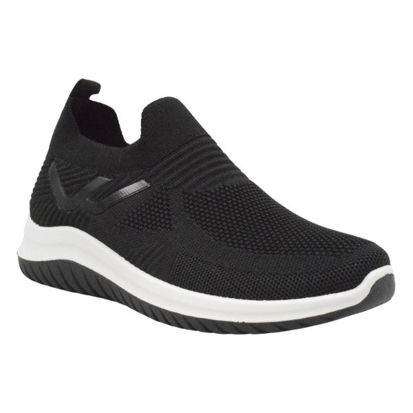 Zapatillas Deportivas de tela elastisada para mujer wake negro