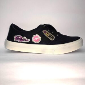 Zapatillas de Lona Mujer Namoro Urbanas Skate Jean y Negro