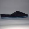Ojotas chinelas de jean con velcro para mujer punta abierta Marysabel