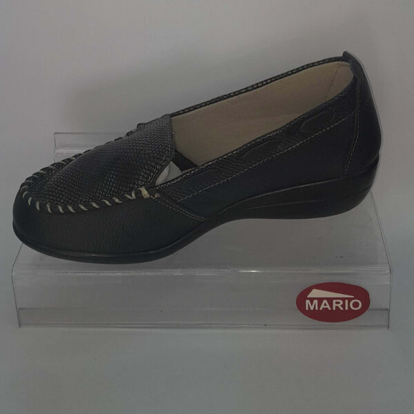 Mocasines de cuero cosidos piton
