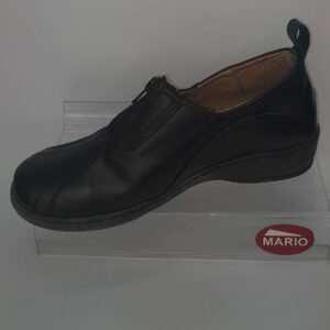 Mocasines de cuero con elastico y cierre
