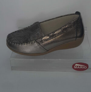 Mocasines de cuero cosidos piton