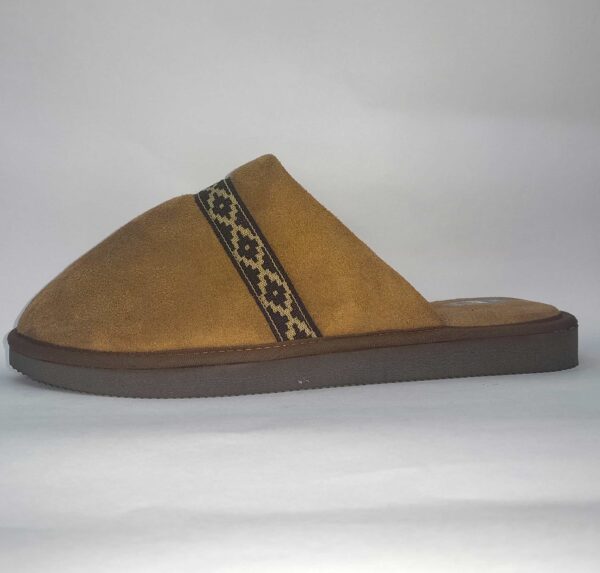 Pantuflas de Gamuza sintetico para hombre guarda pampa reforzadas color vison