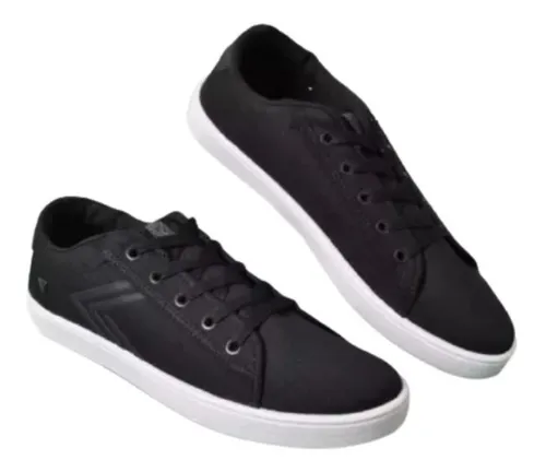 Zapatillas de lona clásicas hombre Deli - Negro y verde militar