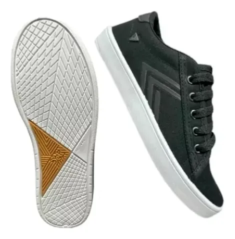 Zapatillas de lona clásicas hombre Deli - Negro y verde militar