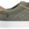 Zapatillas de lona clásicas hombre Deli - Negro y verde militar