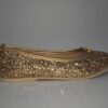 Ballerinas Pians Brillantes Dorado Plateado Zapatos Baile con moño