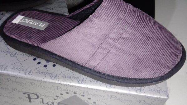 Pantuflas de Corderoy gris