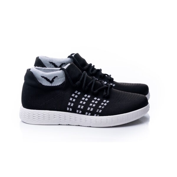 Zapatillas Gowell Mujer Tejidas Elastizadas Negras Caña Alta