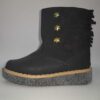Botitas Borcegos de Eco Cuero Negro y Visón con Estrellas – Estilo Vaquero – Talles 21 al 23