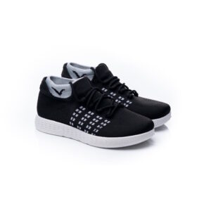 Zapatillas Gowell Mujer Tejidas Elastizadas Negras Caña Alta