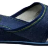 Chinelas de Jean para Mujer con Taco Chino 5 cm y Detalles Escoceses