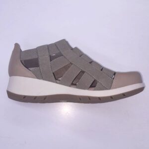 Sandalias Penélope de Cuero para Mujer con Elásticos y Plataforma media color vizon 35 - 41